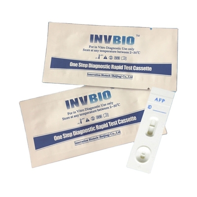 การวินิจฉัยโรคมะเร็ง Ce Iso เครื่องหมายเนื้องอกทดสอบ Alpha Fetoprotein Afp Kit Cassette