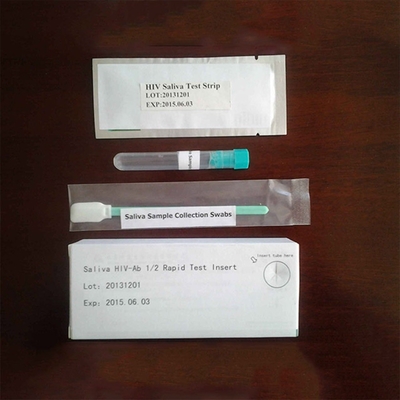 การตรวจแอนติบอดีเอชไอวีชุดทดสอบโรคติดเชื้ออย่างรวดเร็วตัวอย่างน้ำลายในพลาสมาในเลือดครบชุด 25 การทดสอบ