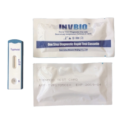 ชุดทดสอบอย่างรวดเร็วสำหรับโรคติดเชื้อไทฟอยด์ Igg Igm Antibody Cassette