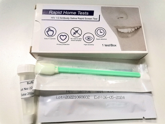 ที่บ้าน ใบรับรอง Fsc 1+2 ชุดทดสอบ Hiv Rapid น้ำลายไม่มีเลือด