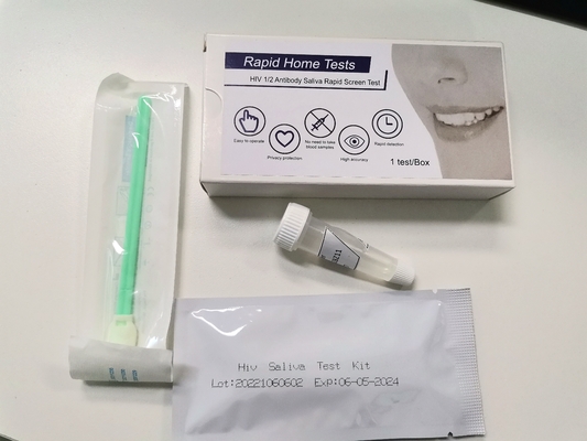 ชุดทดสอบอย่างรวดเร็วของน้ำลาย Hiv Type 1 Type 2 พร้อม FSC
