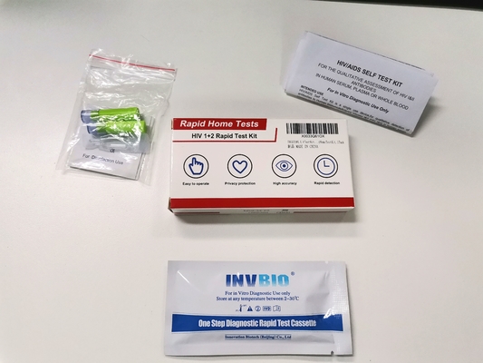 ชุดตรวจเลือดด่วน Hiv 1/2 ได้รับการรับรอง CE ส่วนตัวที่มีความแม่นยำสูง