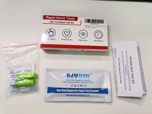 ชุดตรวจวินิจฉัย HIV 1 และ 2 ด้วยตนเองขั้นตอนเดียวเลือดครบส่วนสะดวก