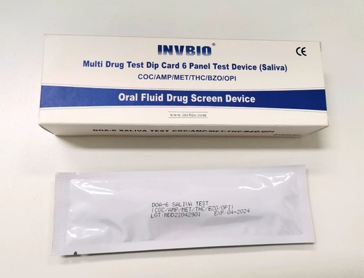 Mouth Swab Drugs of Abuse Test Oral Fluid 6 แผง ชุดทดสอบสารเสพติดในน้ำลาย