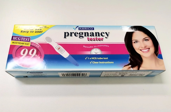 ชุดทดสอบการตั้งครรภ์ Hcg Midstream Pregnancy ความไวสูงการทดสอบที่บ้าน