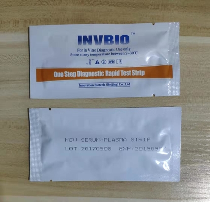 Hep C Antibody Hcv Test Strip การตรวจวินิจฉัยโรคตับอักเสบซี 100 ชุด / กล่อง