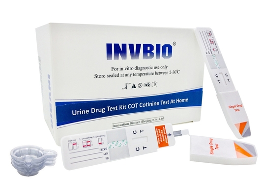 คาร์ดดิบดิบความแม่นยําสูง Cottine Cotinine Saliva Rapid Test ขั้นตอนหนึ่ง