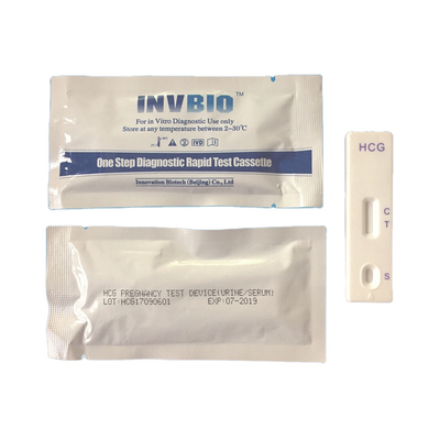 Medical IVD Hcg บัตรทดสอบการตั้งครรภ์ขั้นตอนเดียว