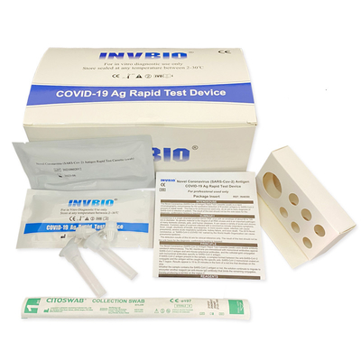 ขั้นตอนเดียว Covid 19 Ag Rapid Antigen Test Home Kit เทปทดสอบ Rapid Antigen ของน้ำลาย