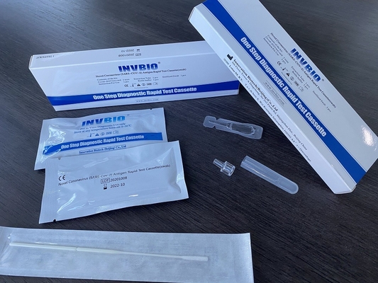 ขั้นตอนเดียว Covid 19 Ag Rapid Antigen Test Home Kit เทปทดสอบ Rapid Antigen ของน้ำลาย