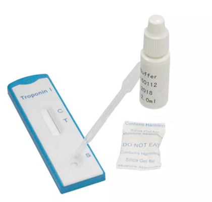 ce troponin i Rapid test kit เลือดครบส่วน / เซรั่ม / พลาสมาสตริป