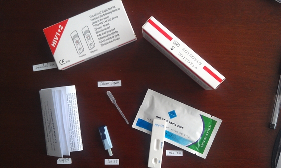 ความแม่นยำในตัวเองที่บ้าน อุปกรณ์ทดสอบ Hiv ปลอดภัยที่มีความจำเพาะเจาะจงสูง การวินิจฉัยอย่างรวดเร็วในขั้นตอนเดียว