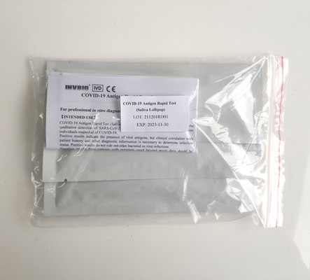Ce Mark Covid-19 Antigen Self Test น้ำลาย Oral Lollipop Sealed Pouch