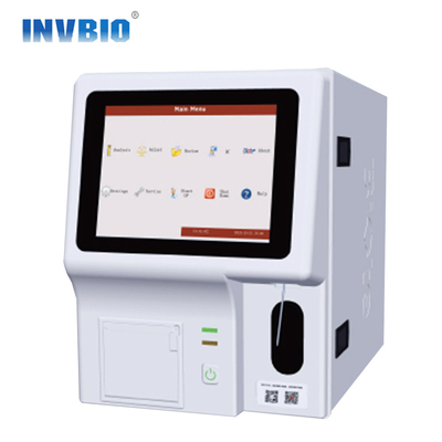 INVBIO716 Plus เครื่องวิเคราะห์โลหิตวิทยา 3 ส่วน RBC WBC HGB และ WBC TFT LCD อัตโนมัติเต็มรูปแบบ