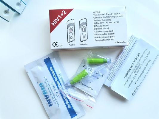 OEM 40pcs Hiv Rapid Test Kits การวินิจฉัยทางการแพทย์ขั้นตอนเดียวสำหรับมนุษย์