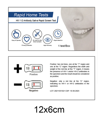 Medical Saliva At Home Rapid Hiv Test Kit ความแม่นยำ 99%