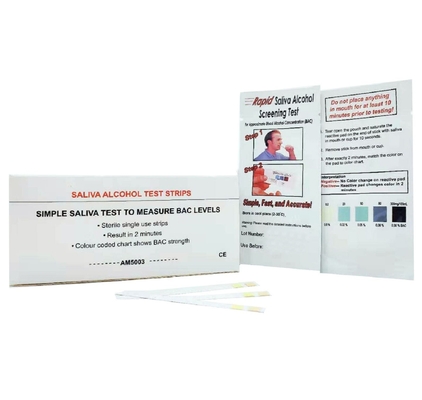 One Step 3.00mm Rapid Test Cassette แถบทดสอบแอลกอฮอล์ในช่องปากที่แม่นยำเชื่อถือได้