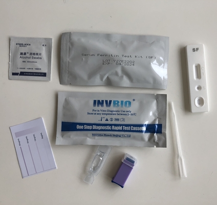 ชุดทดสอบภาวะโลหิตจางด้วยตนเอง Invbio Ce ระดับเฟอร์ริตินในซีรัมที่บ้านอย่างรวดเร็ว