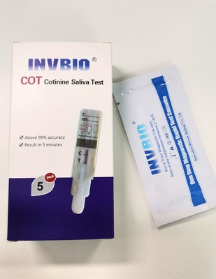 ชุดทดสอบสารเสพติด 1 แผง Nicotine / Cotinine / Tobacco Saliva Dip Card