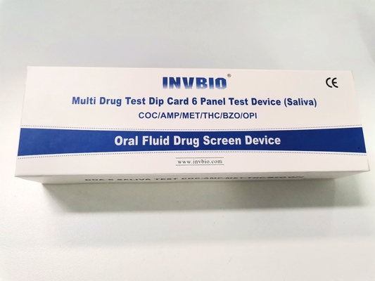 40ng/ml 6 Panel Fluid Oral Saliva Drug Test ความแม่นยำสูง