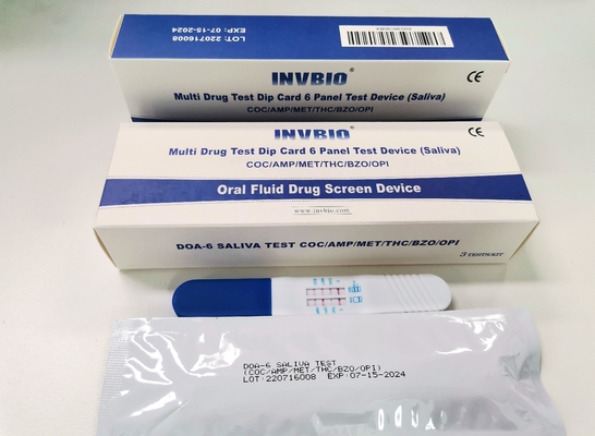 ชุดทดสอบสารเสพติดน้ำลายโดยตรง 6 แผง ผ่านการรับรองจาก CE FDA