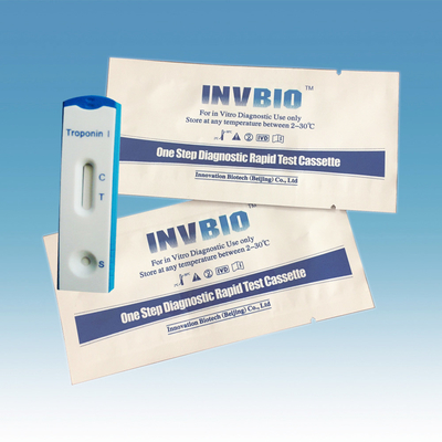 กล้ามเนื้อหัวใจตาย 1.0ng/Ml Mi Ctni Cardiac Troponin I Rapid Test Kit Invbio