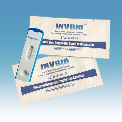 กล้ามเนื้อหัวใจตาย 1.0ng/Ml Mi Ctni Cardiac Troponin I Rapid Test Kit Invbio