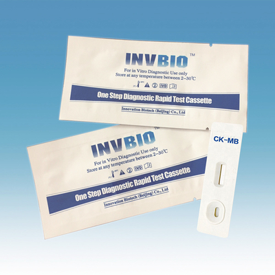 อุปกรณ์ทดสอบ Ck-Mb Rapid Creatine Kinase Mb การทดสอบการวินิจฉัยเชิงคุณภาพในพลาสมาในเลือด