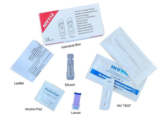 Quick Finger Prick กำหนด Std Rapid Hiv Blood Test Kit Ce Iso Certificate