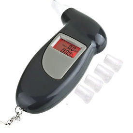 พวงกุญแจรถตำรวจ Bactrack แอลกอฮอล์ Breathalyzer พร้อมแบตเตอรี่อัลคาไลน์
