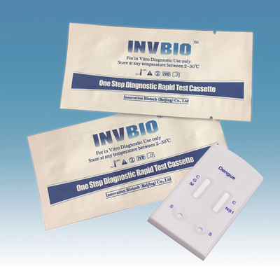 ชุดทดสอบไข้เลือดออกโรคเขตร้อน Igg Igm Ns1 แอนติเจน Blood Duo Card Test