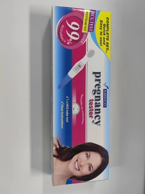 การตรวจหาการตั้งครรภ์ Hcg กลางน้ำทันที การตรวจหาอย่างรวดเร็วในปัสสาวะขั้นตอนเดียว