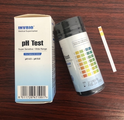 แถบทดสอบค่าความเป็นกรดและด่างของน้ำลาย Ph 4.5 ถึง 9.0
