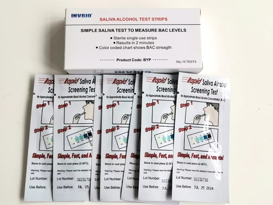 หน้าแรก 2 Minutes One Step Saliva Alcohol Test Strip 25ชิ้น/กล่อง