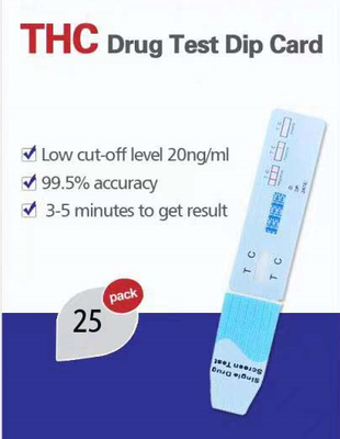 กัญชา กัญชา 20ng 15Ng THC ตลับทดสอบยา การตรวจจับเชิงปริมาณ