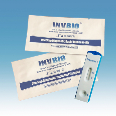 3.00mm Cassette Troponin I Assay Kit การทดสอบอย่างรวดเร็วอายุการเก็บรักษา 24 เดือน