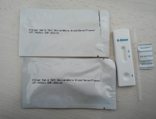 พลาสมา D-Dimer Rapid Test Device เซรั่มในเลือดครบส่วน การตรวจจับเชิงคุณภาพ