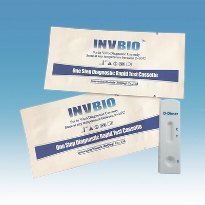 พลาสมา D-Dimer Rapid Test Device เซรั่มในเลือดครบส่วน การตรวจจับเชิงคุณภาพ
