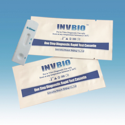 พลาสมา D-Dimer Rapid Test Device เซรั่มในเลือดครบส่วน การตรวจจับเชิงคุณภาพ