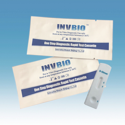 พลาสมา D-Dimer Rapid Test Device เซรั่มในเลือดครบส่วน การตรวจจับเชิงคุณภาพ