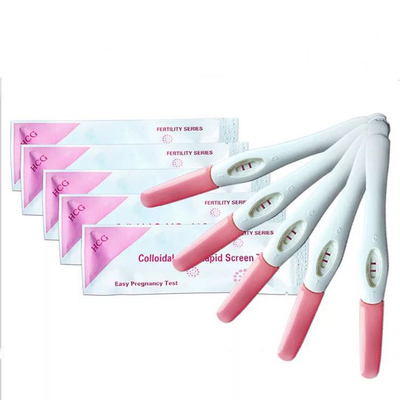 ส่งด่วนพลาสติก Hcg ทดสอบกลางน้ำสำหรับการทดสอบการตั้งครรภ์