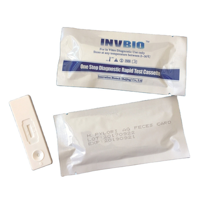 ขั้นตอนเดียวที่แม่นยำ H. Pylori Ag Feces Rapid Test card rtk home test kit