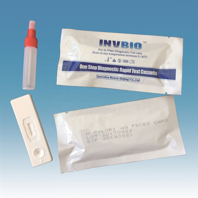 ขั้นตอนเดียวที่แม่นยำ H. Pylori Ag Feces Rapid Test card rtk home test kit