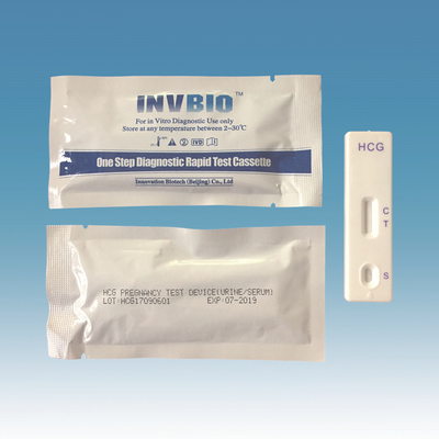 ชุดทดสอบการเจริญพันธุ์ 25mlU / Ml การ์ดทดสอบการตั้งครรภ์ Hcg CE ISO 13485