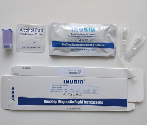 SARS-CoV-2 Coronavirus IgG IgM ชุดทดสอบแอนติบอดี การทดสอบตัวเองแบบขั้นตอนเดียว INVBIO