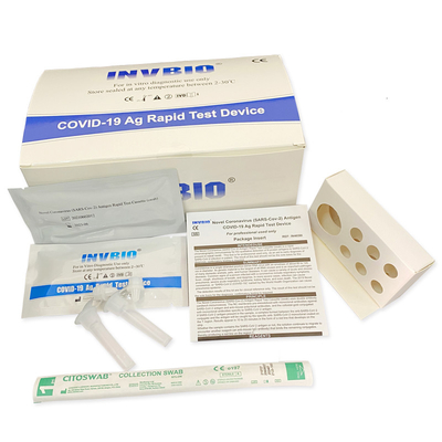 Home ชุดทดสอบ Antigen Nasal Swab ความไว 95.6% Home Covid 19 ชุดทดสอบ Rapid Nasopharyngeal Swab Kit CE