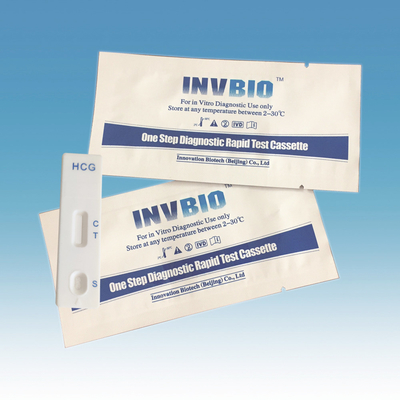 Medical IVD HCG ปัสสาวะทดสอบการตั้งครรภ์การ์ดความแม่นยำ 99% การวินิจฉัยอย่างรวดเร็ว