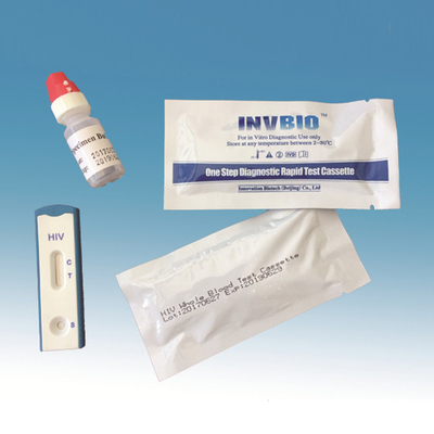 Medical IVD เลือดครบชุด Tri Line HIV ชุดทดสอบอย่างรวดเร็วความแม่นยำ 99%
