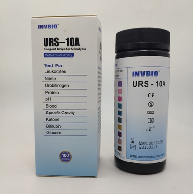 INVBIO 10 Parameter แผ่นทดสอบปัสสาวะในหลอดทดลอง