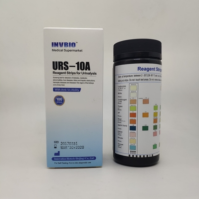 INVBIO 10 Parameter แผ่นทดสอบปัสสาวะในหลอดทดลอง